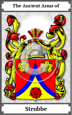 Strubbe Family Crest Download (JPG)  Book Plated - 150 DPI