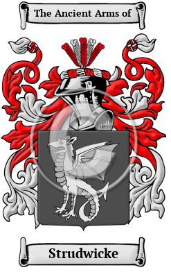 Strudwicke Family Crest Download (JPG) Heritage Series - 600 DPI
