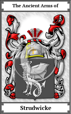 Strudwicke Family Crest Download (JPG)  Book Plated - 150 DPI