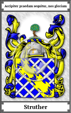 Struther Family Crest Download (JPG)  Book Plated - 150 DPI