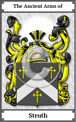 Struth Family Crest Download (JPG)  Book Plated - 150 DPI