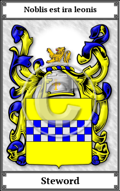 Steword Family Crest Download (JPG)  Book Plated - 150 DPI