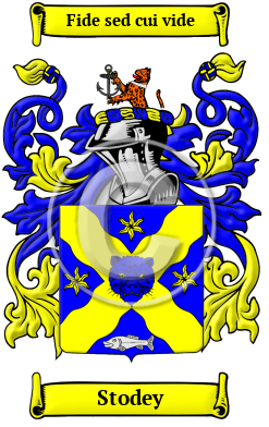 Stodey Family Crest/Coat of Arms