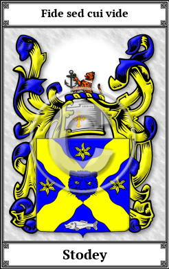 Stodey Family Crest Download (JPG)  Book Plated - 150 DPI