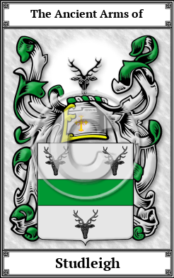 Studleigh Family Crest Download (JPG) Book Plated - 600 DPI