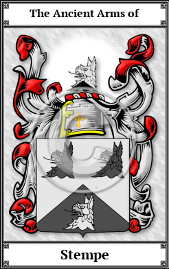 Stempe Family Crest Download (JPG)  Book Plated - 150 DPI
