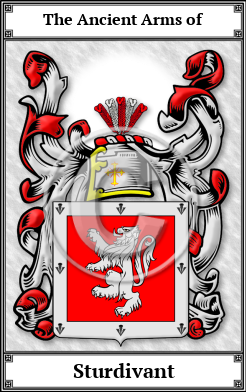 Sturdivant Family Crest Download (JPG)  Book Plated - 150 DPI