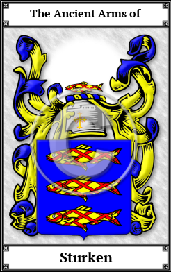 Sturken Family Crest Download (JPG)  Book Plated - 150 DPI