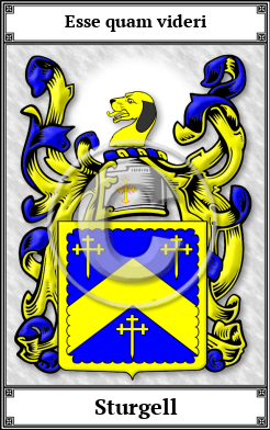Sturgell Family Crest Download (JPG)  Book Plated - 150 DPI