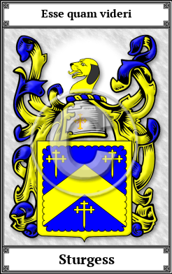 Sturgess Family Crest Download (JPG)  Book Plated - 150 DPI