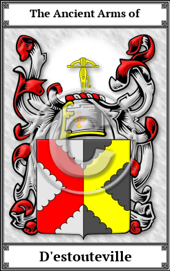D'estouteville Family Crest Download (JPG)  Book Plated - 150 DPI