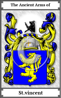 St.vincent Family Crest Download (JPG)  Book Plated - 150 DPI