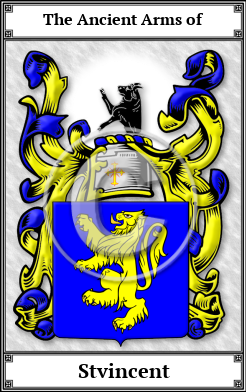 Stvincent Family Crest Download (JPG)  Book Plated - 150 DPI