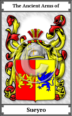 Sueyro Family Crest Download (JPG)  Book Plated - 150 DPI