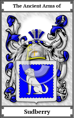 Sudberry Family Crest Download (JPG)  Book Plated - 150 DPI