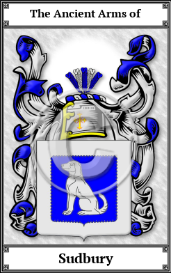 Sudbury Family Crest Download (JPG)  Book Plated - 150 DPI