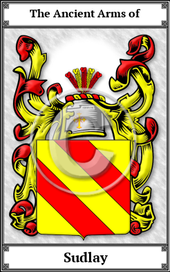 Sudlay Family Crest Download (JPG) Book Plated - 600 DPI