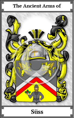 Süss Family Crest Download (JPG)  Book Plated - 150 DPI