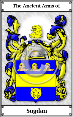 Sugdan Family Crest Download (JPG) Book Plated - 600 DPI
