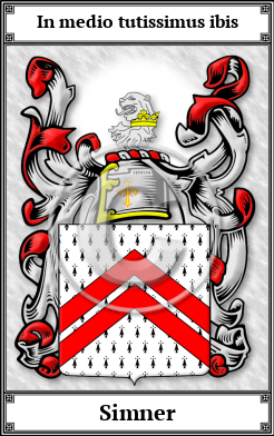 Simner Family Crest Download (JPG)  Book Plated - 150 DPI