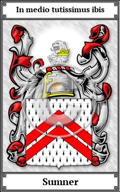 Sumner Family Crest Download (JPG)  Book Plated - 150 DPI