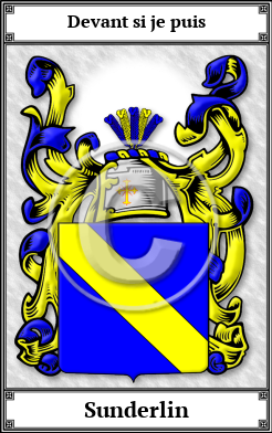 Sunderlin Family Crest Download (JPG)  Book Plated - 150 DPI