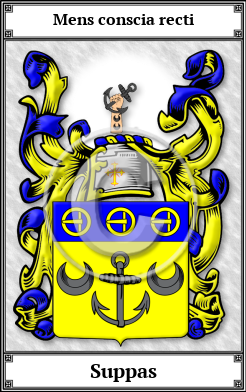 Suppas Family Crest Download (JPG)  Book Plated - 150 DPI