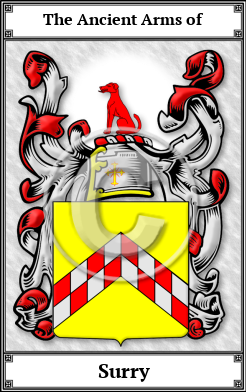 Surry Family Crest Download (JPG)  Book Plated - 150 DPI