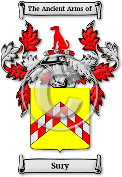 Sury Family Crest Download (JPG) Legacy Series - 600 DPI