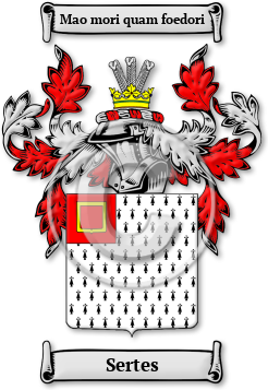 Sertes Family Crest Download (JPG) Legacy Series - 600 DPI