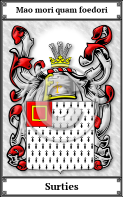 Surties Family Crest Download (JPG)  Book Plated - 150 DPI