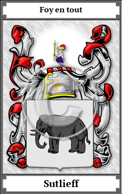 Sutlieff Family Crest Download (JPG)  Book Plated - 150 DPI