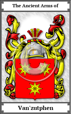 Van'zutphen Family Crest Download (JPG) Book Plated - 150 DPI
