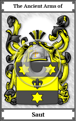 Saut Family Crest Download (JPG)  Book Plated - 150 DPI