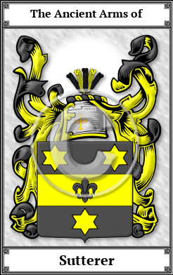 Sutterer Family Crest Download (JPG)  Book Plated - 150 DPI