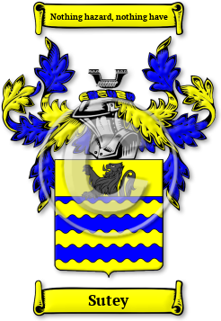 Sutey Family Crest Download (jpg) Legacy Series - 150 DPI