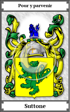Suttone Family Crest Download (JPG)  Book Plated - 150 DPI