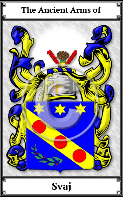 Svaj Family Crest Download (JPG)  Book Plated - 150 DPI