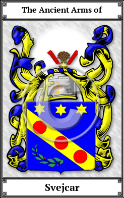 Svejcar Family Crest Download (JPG)  Book Plated - 150 DPI