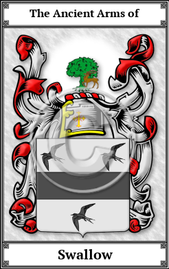 Swallow Family Crest Download (JPG) Book Plated - 600 DPI