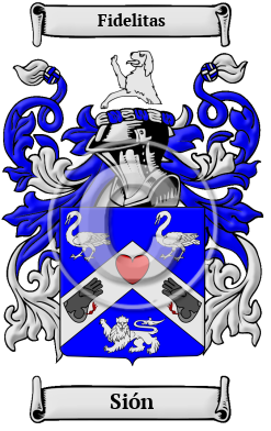 Sión Family Crest Download (JPG) Heritage Series - 300 DPI