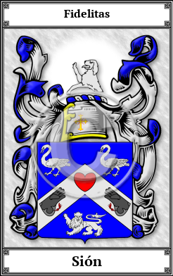 Sión Family Crest Download (JPG)  Book Plated - 150 DPI