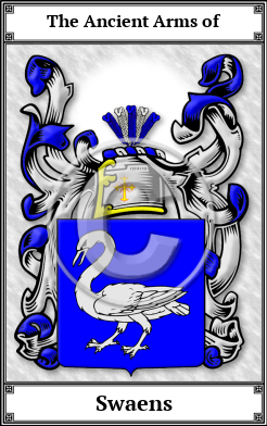 Swaens Family Crest Download (JPG)  Book Plated - 150 DPI
