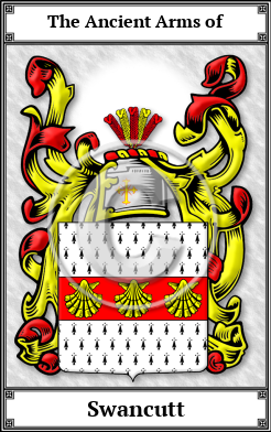 Swancutt Family Crest Download (JPG)  Book Plated - 150 DPI