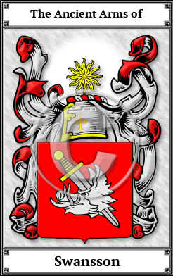 Swansson Family Crest Download (JPG)  Book Plated - 150 DPI