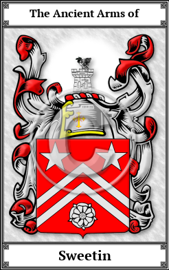 Sweetin Family Crest Download (JPG)  Book Plated - 150 DPI