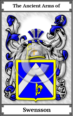 Swensson Family Crest Download (JPG)  Book Plated - 150 DPI