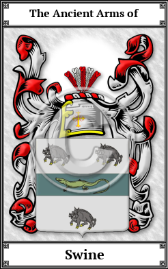 Swine Family Crest Download (JPG) Book Plated - 600 DPI