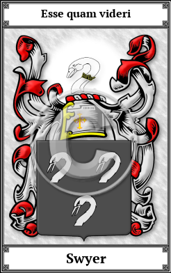 Swyer Family Crest Download (JPG)  Book Plated - 150 DPI