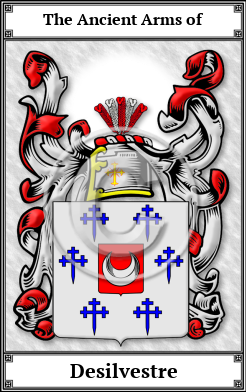 Desilvestre Family Crest Download (JPG)  Book Plated - 150 DPI